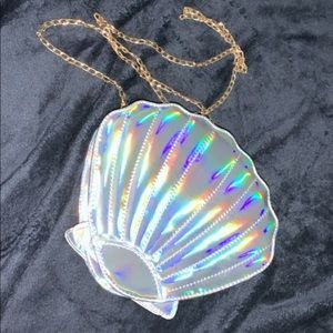 Mermaid holographic shell purse
